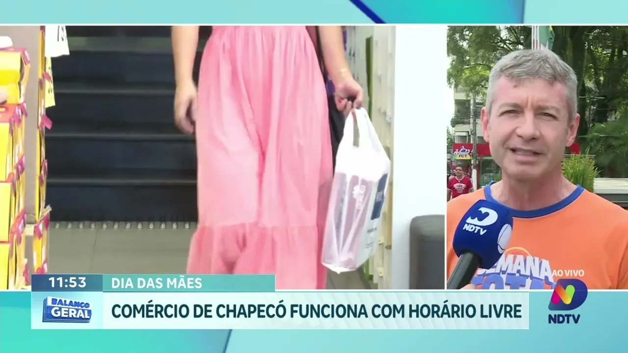 Dia das Mães em Chapecó: Comércio Oferece Horário Estendido para Últimas Compras