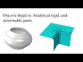 Abaqus Analytical vs discrete rigid parts and deformable parts