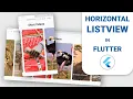 How to make a horizontal scrollable list using the ListView builder in Flutter