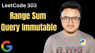 Range Sum Query Immutable LeetCode 303 Problem with Python Hindi