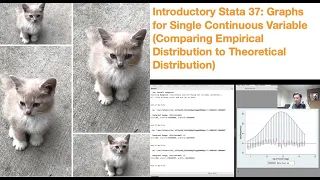 Introductory Stata 37 Graphs For Single Continuous Variable Comparing Empir Dist to Theore Dist