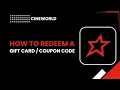 How to redeem a gift card coupon code in regal cinemas app