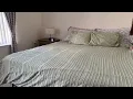 WARMDERN Blue Boho Duvet Cover Set Full Size Striped Textured Duvet Cover Tufted Bedding Set 3 Pcs