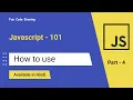 Using JS in codepen Script tag in html file Javascript-101