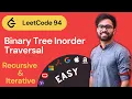 Iterative Inorder Traversal Of Binary Tree In Hindi Leetcode 94