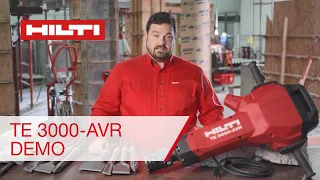 Hilti TE 3000-AVR Heavy-duty electric jackhammer demonstration and overview
