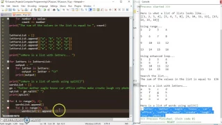 Using Strings with 2D Lists
