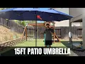 15ft Patio Umbrella Review Huge