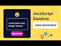 JavaScript Joke Generator App Learn API Fetch in 5 Minutes