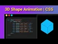 Create a Stunning 3D Cube Animation Using Pure CSS Step-by-Step Tutorial