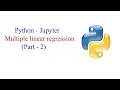 Regression using Python in Jupyter Notebook