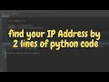 Get Your IP Address by Python - Socket