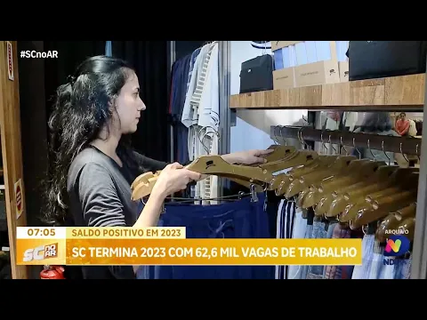 Santa Catarina registra impressionante saldo de empregos em 2023: mais de 62 mil vagas criadas