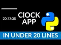 Make Clock App In Python FAST