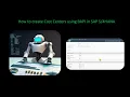 How to create a COST CENTER with BAPI in SAP