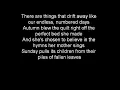 Passing Afternoon- Iron&Wine (with lyrics)