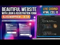 Glassmorphism Login Registration Form HTML CSS JavaScript