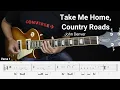 Take Me Home, Country Roads - John Denver - Guitar Instrumental Cover + Tab