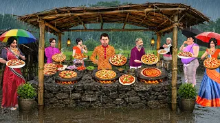 Barish Me Patthar Ka Pizza Desi Pizza Famous Street Food Hindi Kahani Moral Stories Funny Comedy