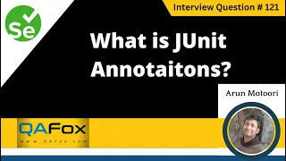 What are JUnit Annotations Selenium Interview Question