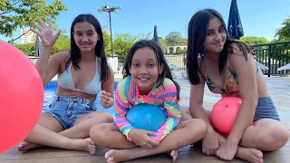 pool challenge be careful of the ball 3 sisters