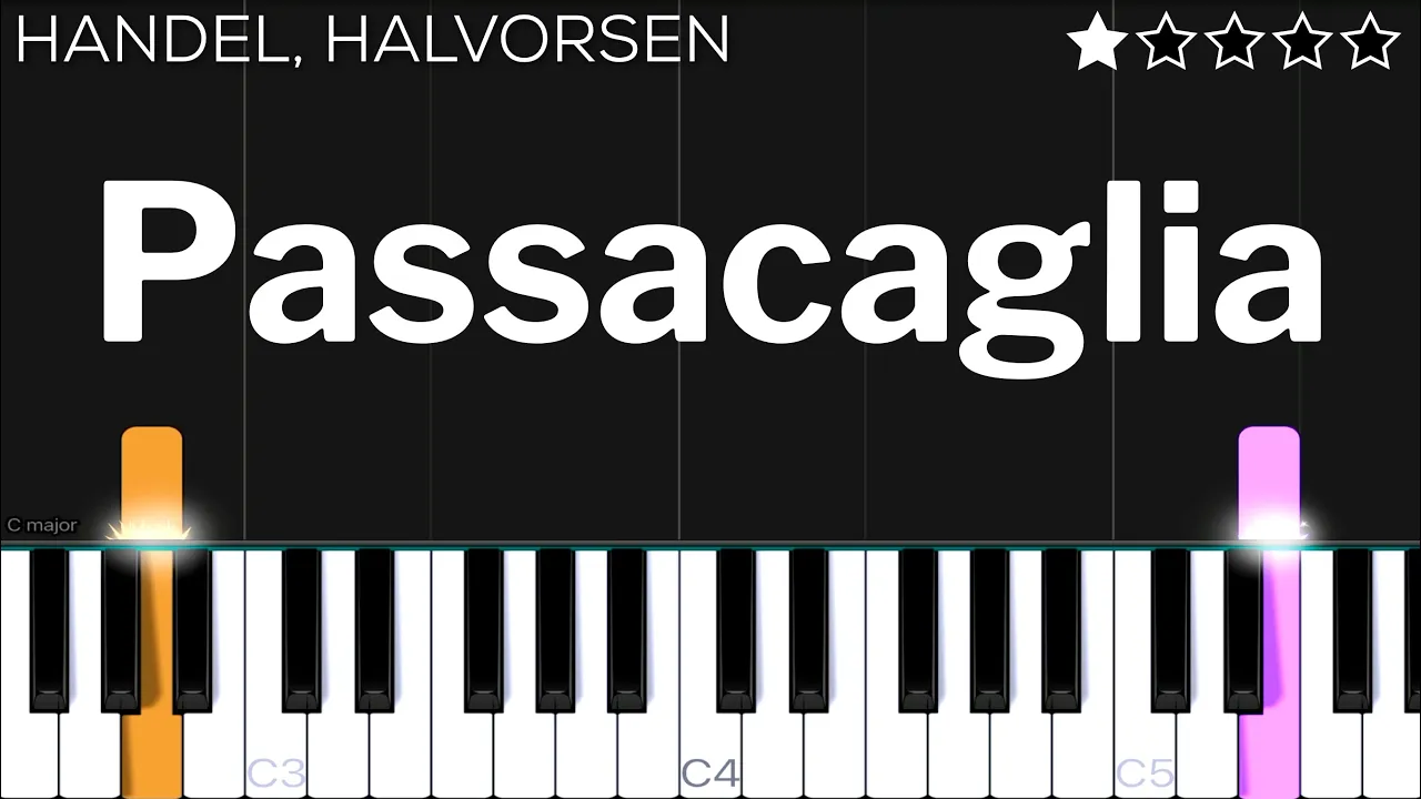 Passacaglia - Handel/Halvorsen | EASY Piano Tutorial Passacaglia - Handel/Halvorsen | EASY Piano Tutorial