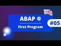 SAP ABAP - First program