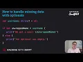 How to handle missing data with optionals - Swift for Complete Beginners