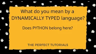 Python A Dynamically Typed Language Learn Python Python Tutorials