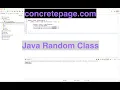 Java Random Class