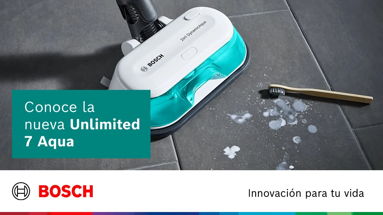 Bosch Electrodomésticos España — Bosch Unlimited 7 ProHygienic Aqua — Cómo empezar a usarlo (YouTube video ad)