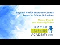 Physical Health Education Canada Return to School Guidelines