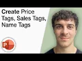 How to Create Price Tags Sales Tags Name Tags in Powerpoint 2025 Full Guide