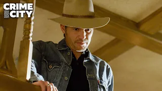 Raylan Threatens a Man With a Baseball Bat Justified Timothy Olyphant