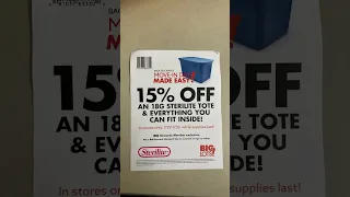 Big lots sale Fill an 18Gallon sterilite tote and get 15 off