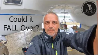 When it Rains it Pours! Will Our Boat FALL OFF the Stands?? (S2 E55 Barefoot Sail and Dive)