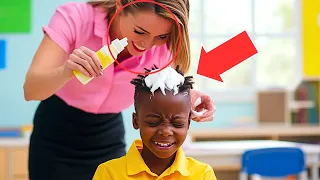 Teacher Pours Super Glue On Black Boy's Hair, Not Knowing His Father Is The Principal!