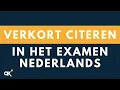 Lagu Verkort citeren in het examen Nederlands