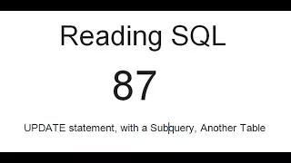 Reading SQL UPDATE statement with a Subquery Another Table SQL Tutorial 87