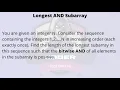 Longest AND Subarray Codechef Solution Python Coder