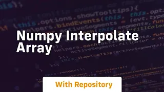numpy interpolate array