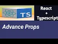 Advance Props React Tutorial with TypeScript in Hindi