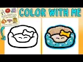 Color With Me Cozy Pet Life Bold Easy Coloring Book Dog Bed Page Ohuhu Art Markers ASMR