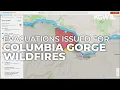 Download Lagu Wildfires burning on both sides of Columbia River Gorge; evacuation alerts issued