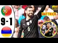Portugal vs Armenia 9-1 Highlights \u0026 All Goals 2025 🔥 Bruno Fernandes Hatttrick
