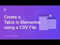 How to Create a Table in Elementor using a CSV File PowerPack Elements Addon