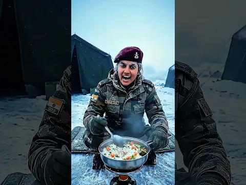 ठंड में देश के लिए खाना बनाती बेटी #army