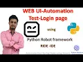 Web UI Automation Testing Login Page using Robot Framework Ride IDE