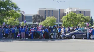 Thousands of Kaiser employees in San Diego hit the picket line