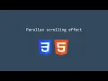Parallax scrolling effect - HTML CSS